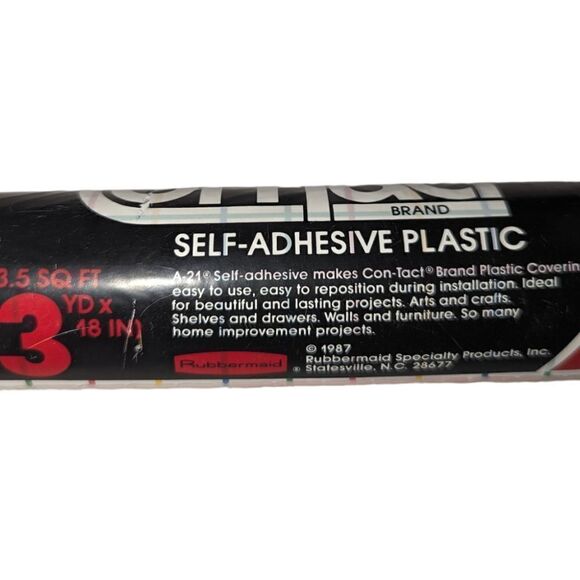 Vintage 80s rainbow striped contact paper NIP - Picture 4 of 9